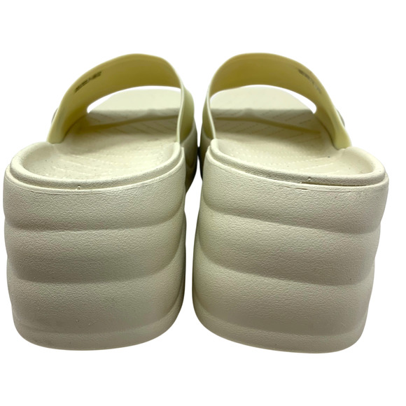 NEW Crocs Skyline Slide Sandals Sz 10 Vanilla Platform Flatform Retro 90's NWOB - Picture 9 of 13